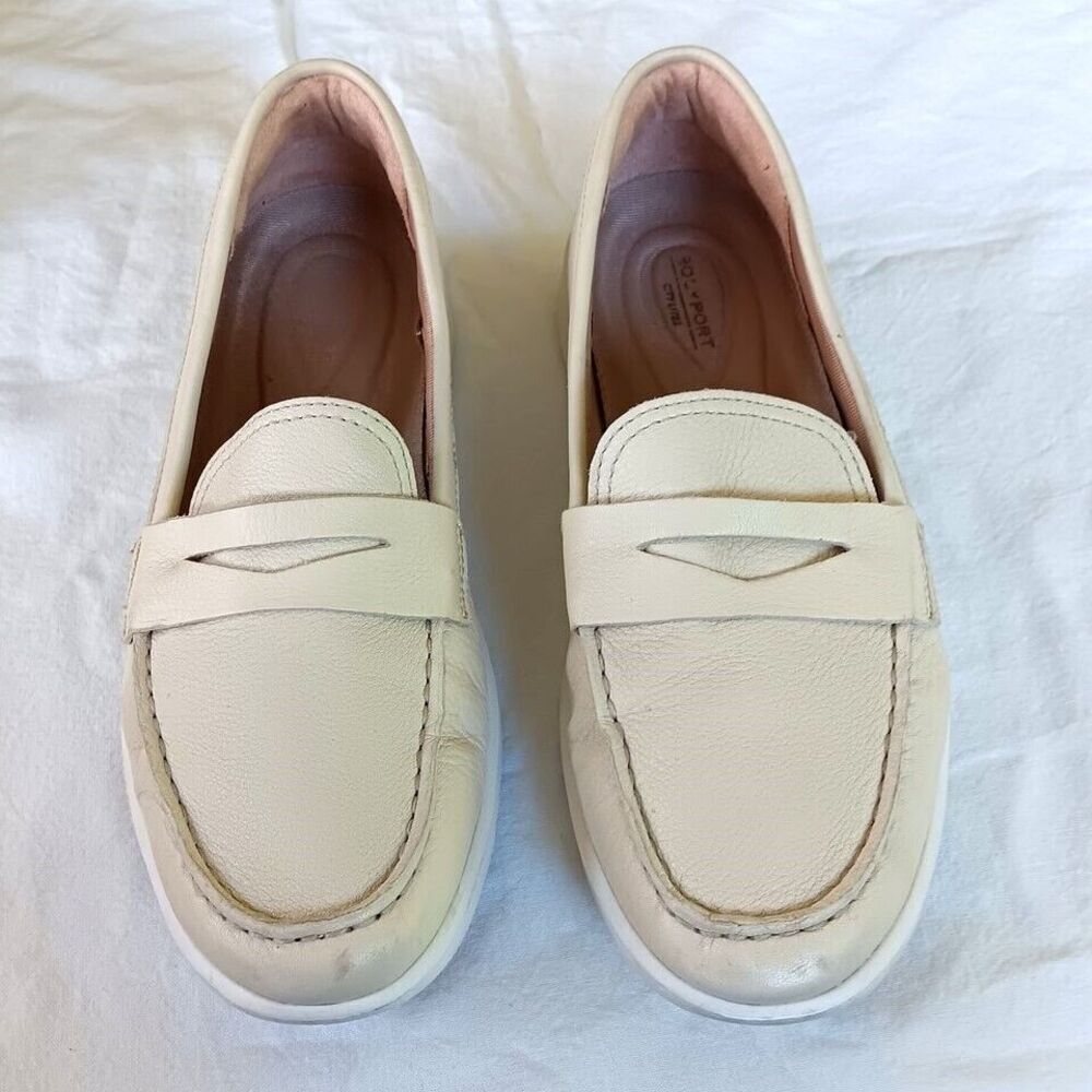 Rockport Penny Loafers Ayva Washable 9 Beige